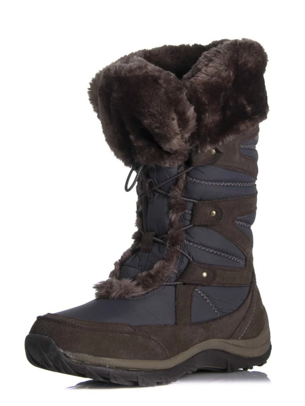 Khombu Marker Snow Boots Dark Grey Brown